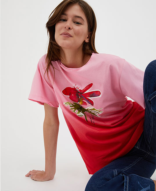 Let’s Draw! gradient T-shirt - pink - MAX&Co.